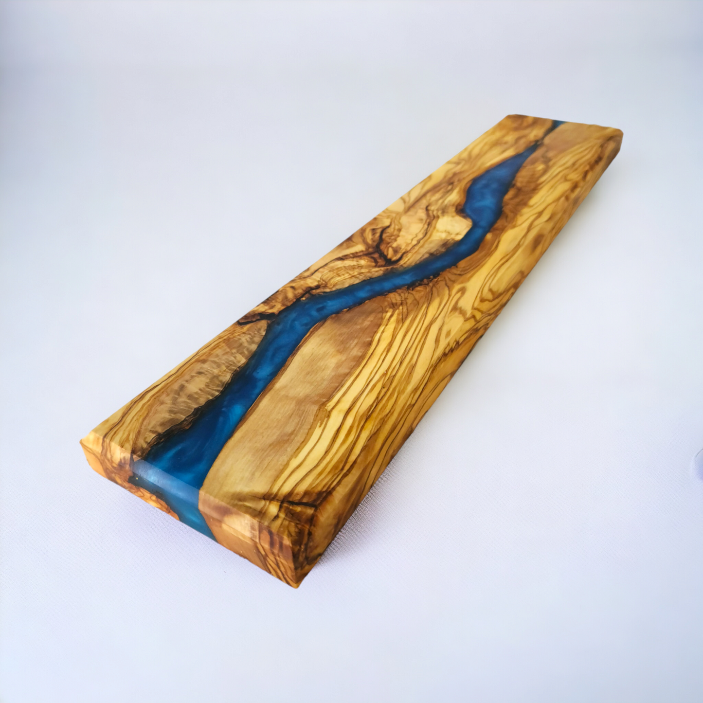 Olive Wood and Resin magnetic knife holder