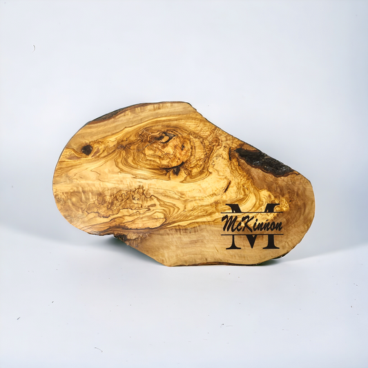 Split Letter - Live Edge Olive Wood Board