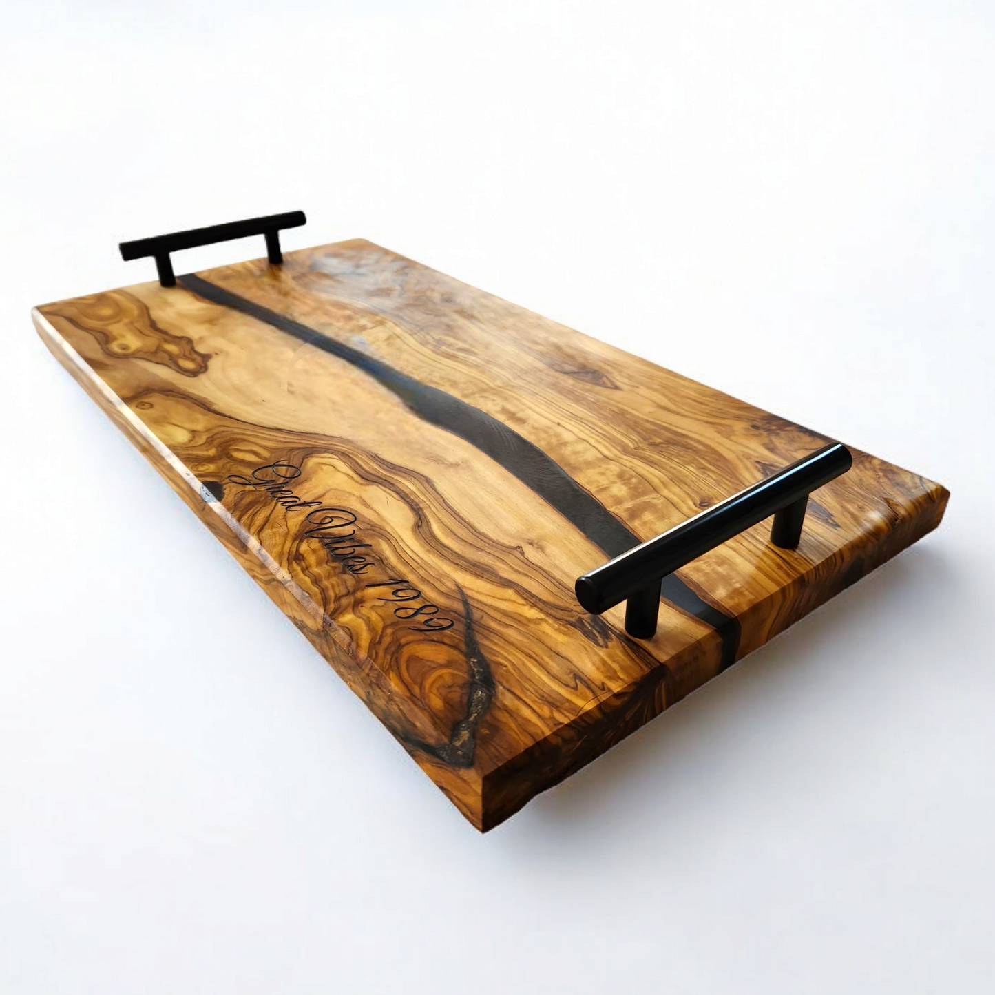 Personalized Olive Wood Epoxy Resin Board