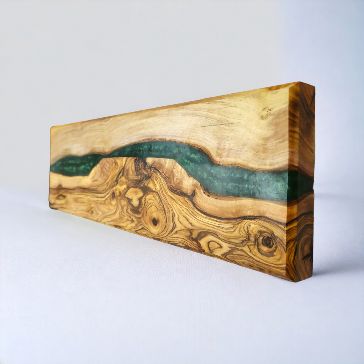 Olive Wood and Resin magnetic knife holder