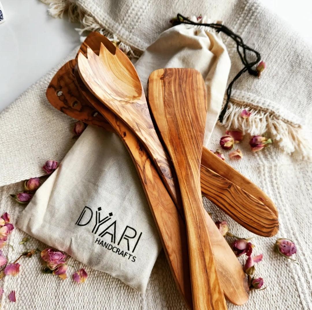 Olive Wood Cooking Utensils 