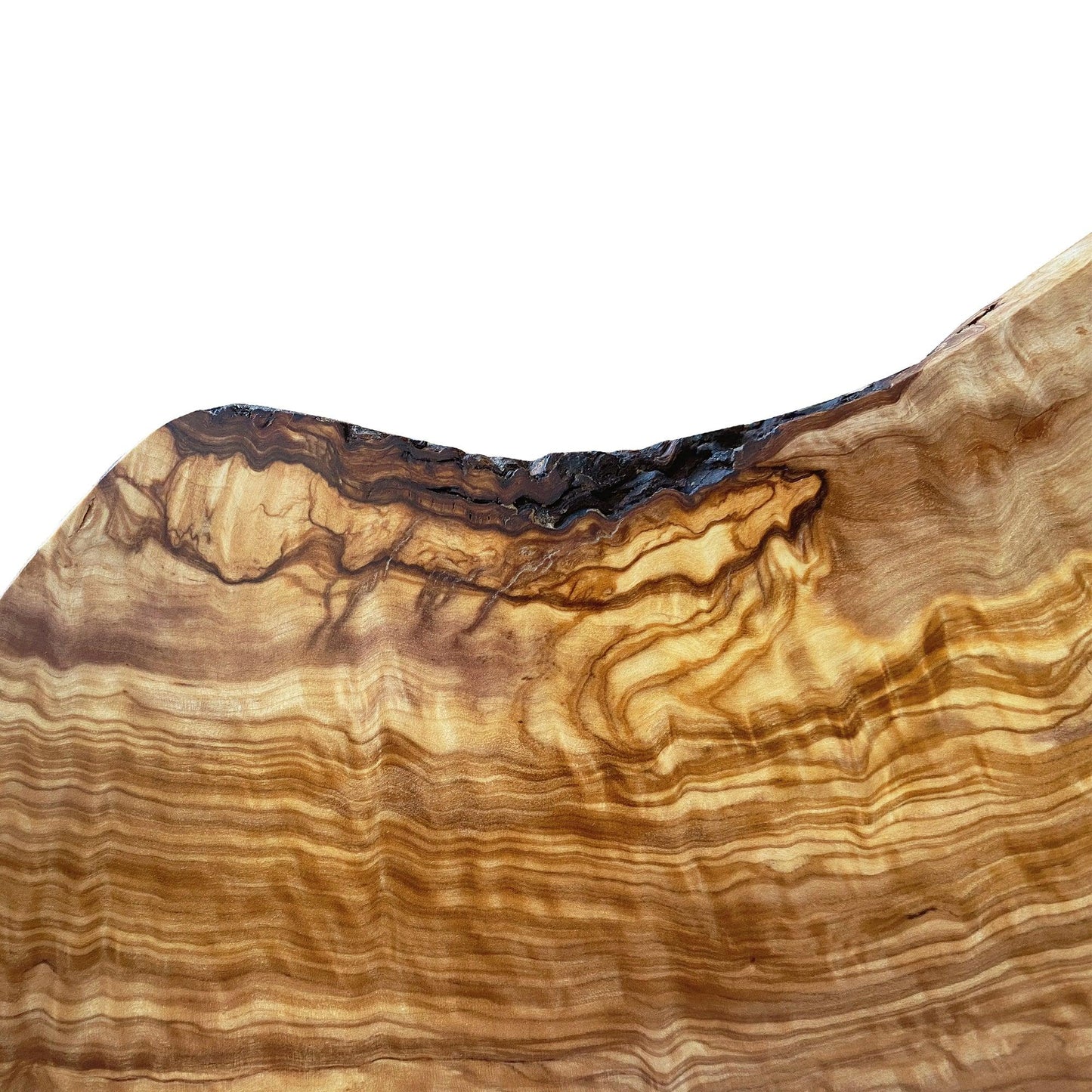 Olive Wood Rustic Cutting / Cheese Board With Live Edge - dyarihandcrafts