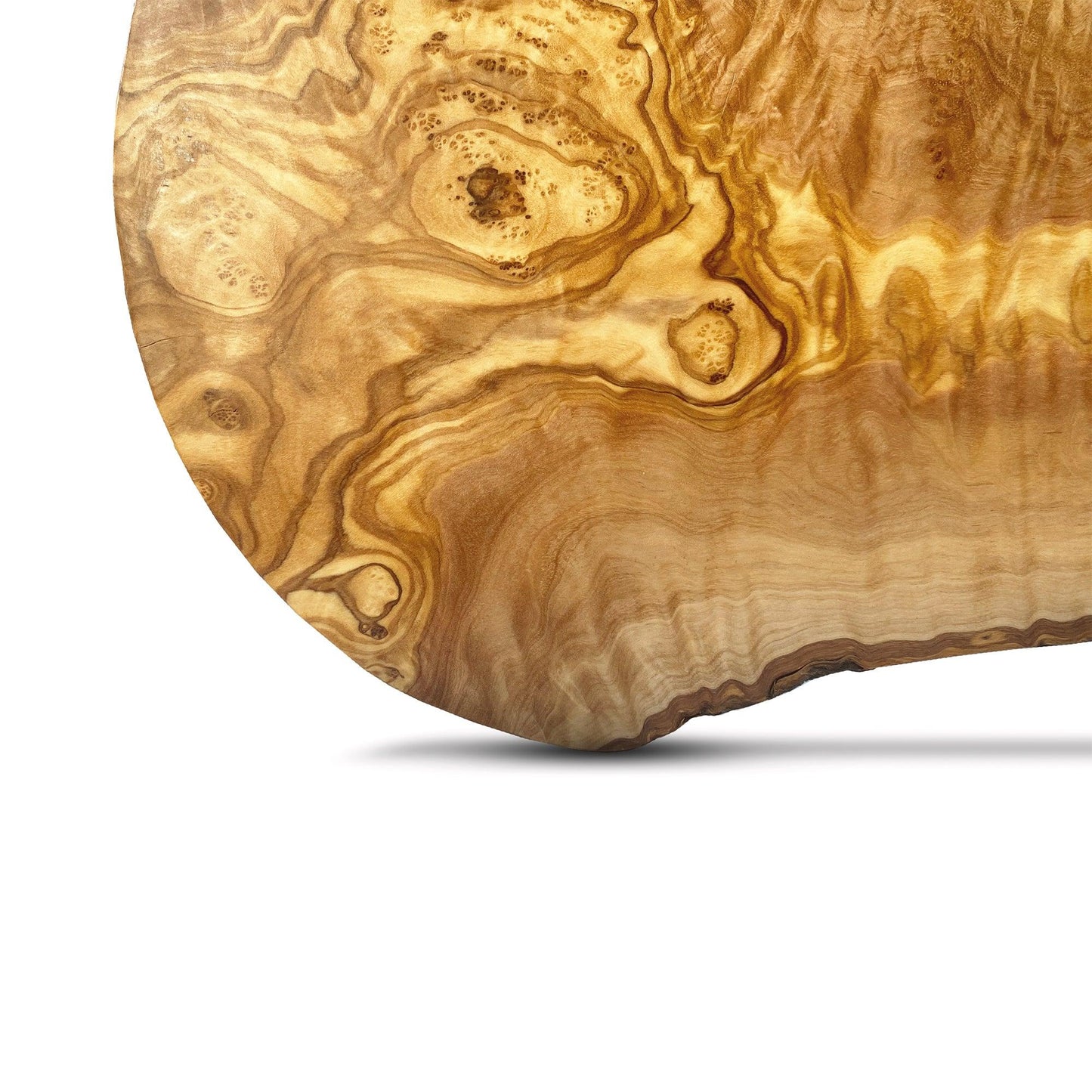 Olive Wood Rustic Cutting / Cheese Board With Live Edge - dyarihandcrafts