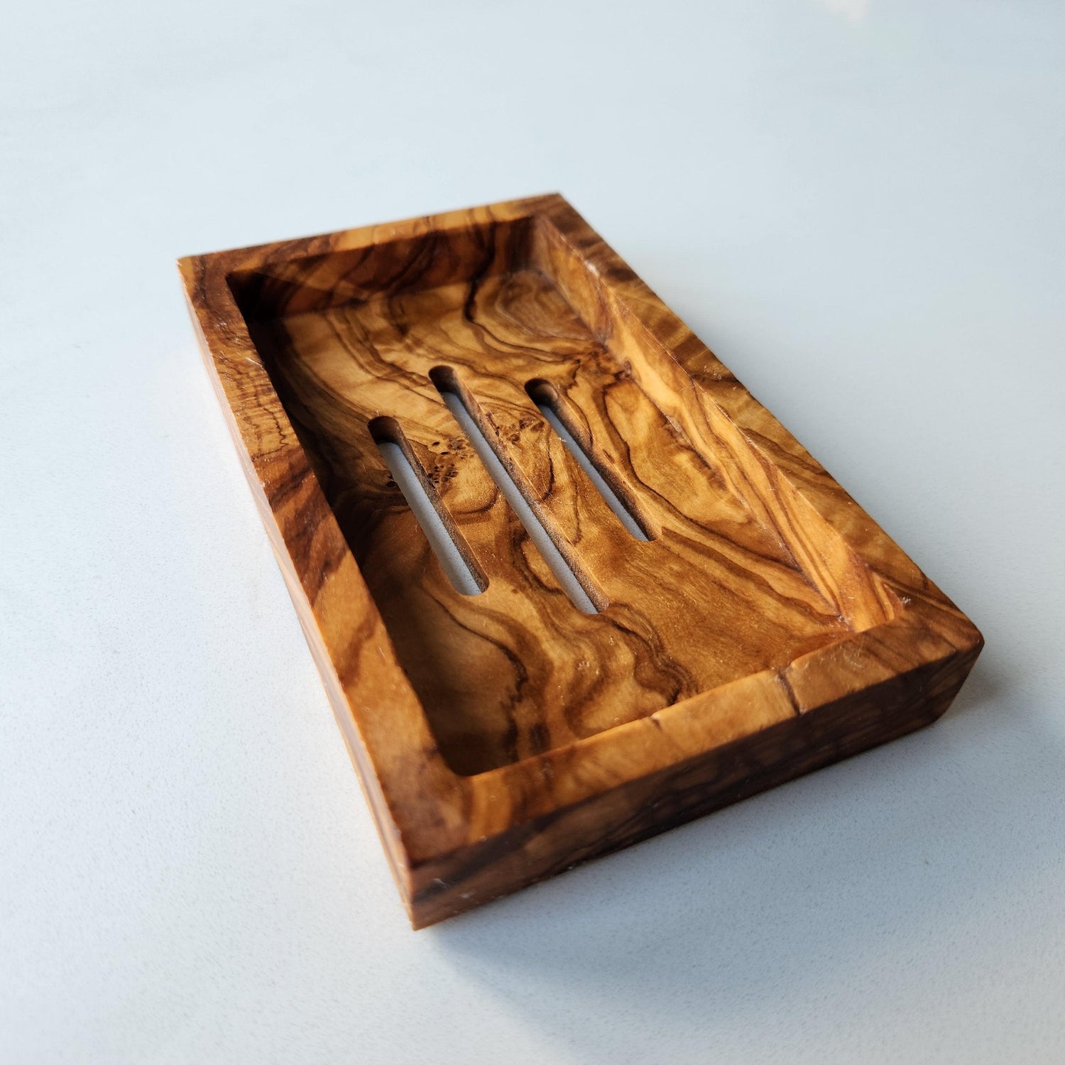 Olive Wood Soap Holder - Square Shape - dyarihandcrafts